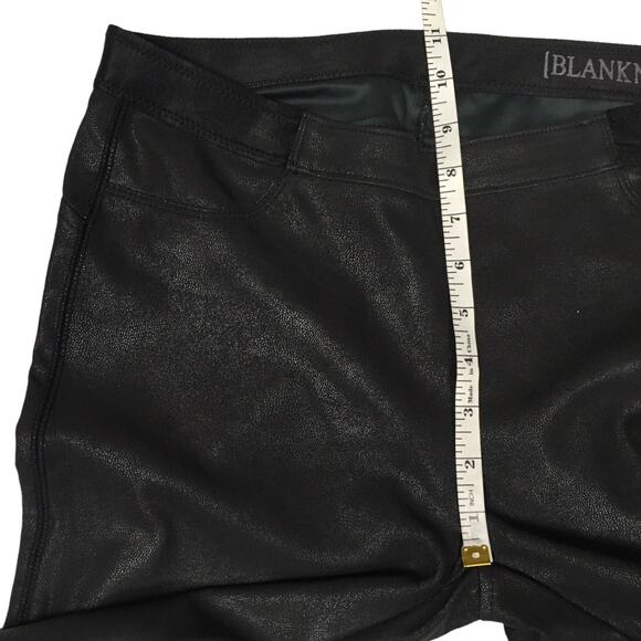 BlankNYC Leggings Happy Hour Black Texture Faux Leather Pull On Pants Women's 27 - Picture 6 of 16